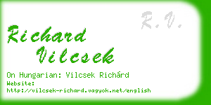 richard vilcsek business card
